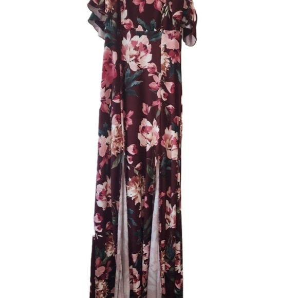 NWT Burgundy Floral Maxi Dress Size Small Windsor - Picture 7 of 8